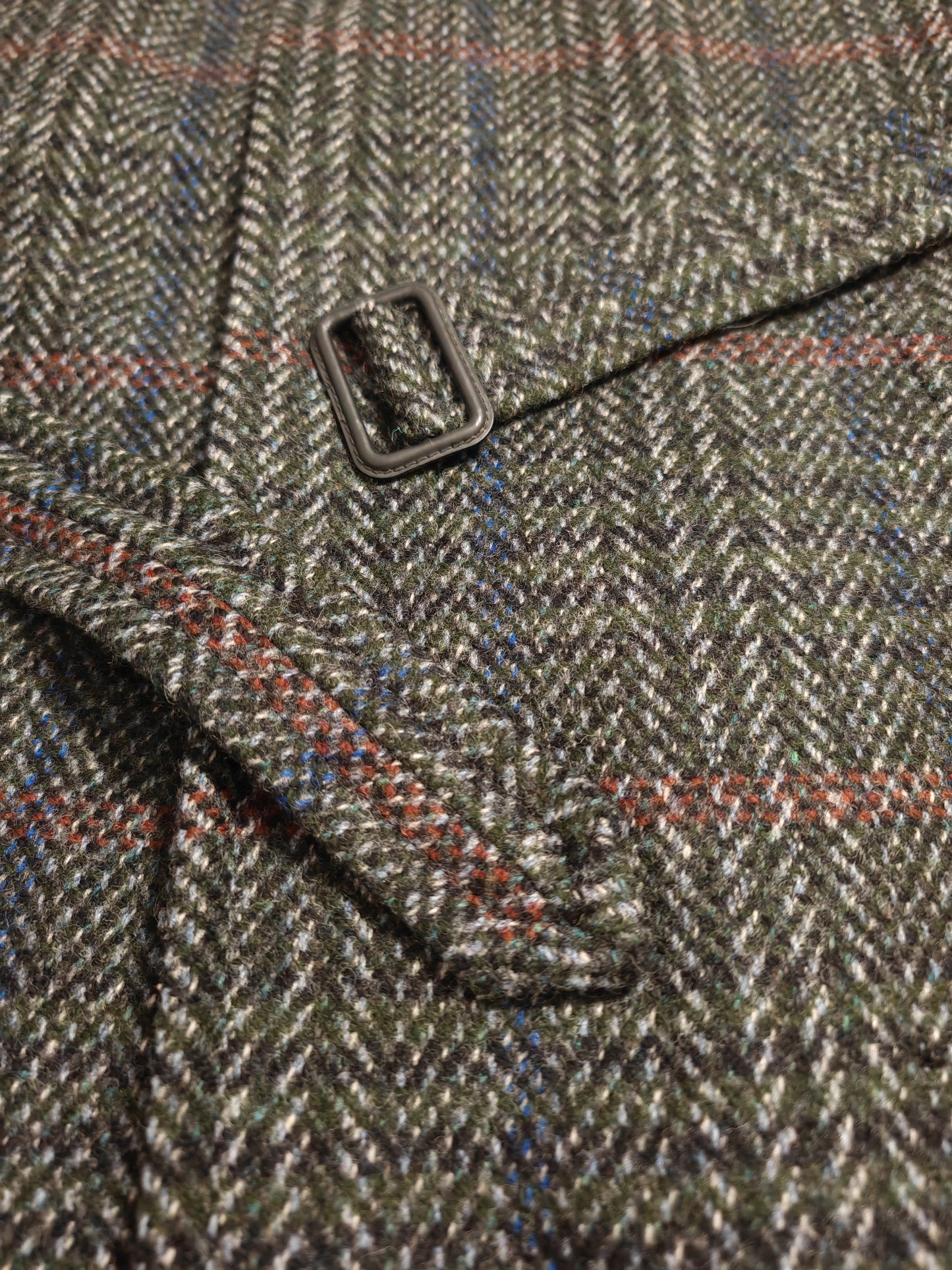 Cappotto raglan anni '80 in tweed scozzese Kynoch - tg. 48-52