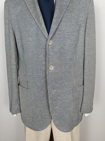 Giacca Loro Piana in jersey cotone e lino pied-de-poule - tg. 50