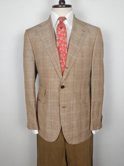 Giacca estiva De Paz 100% lino principe di Galles - tg. 48