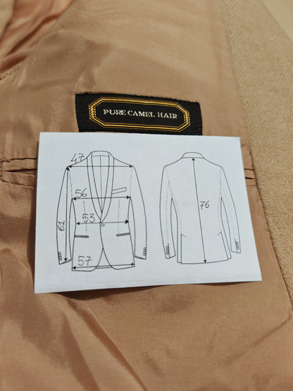 Giacca spigata in puro cammello - tg. 50