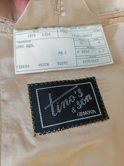 Completo anni '80 in fresco lana beige - tg. 52