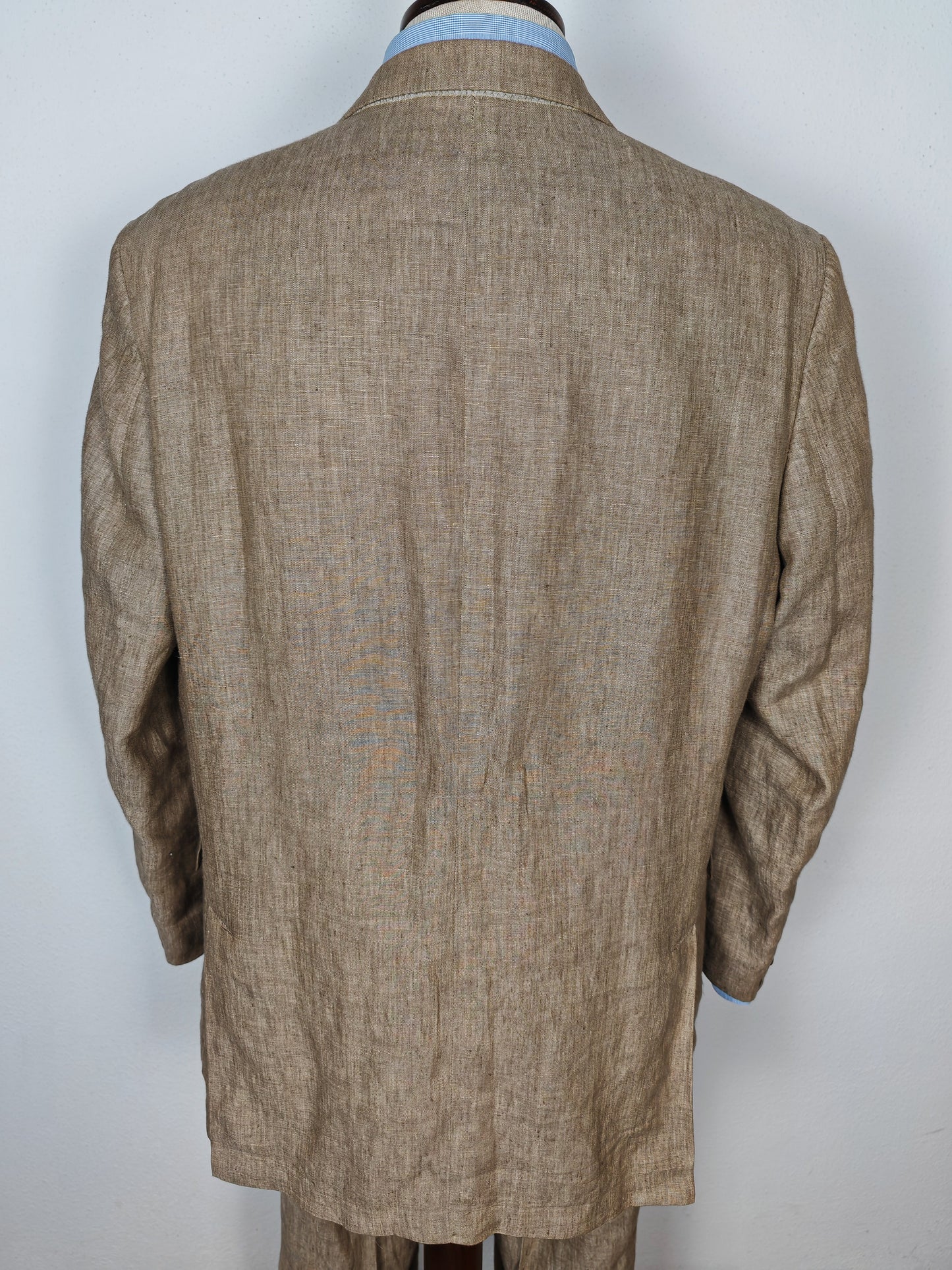 Completo in puro lino color corda - tg. 54