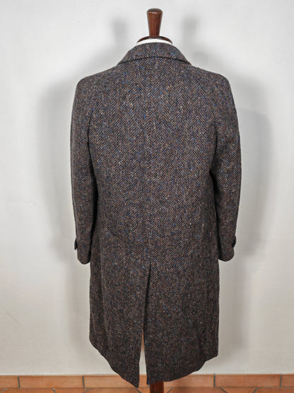 Cappotto raglan in tweed spinato anni '80 - tg. 46