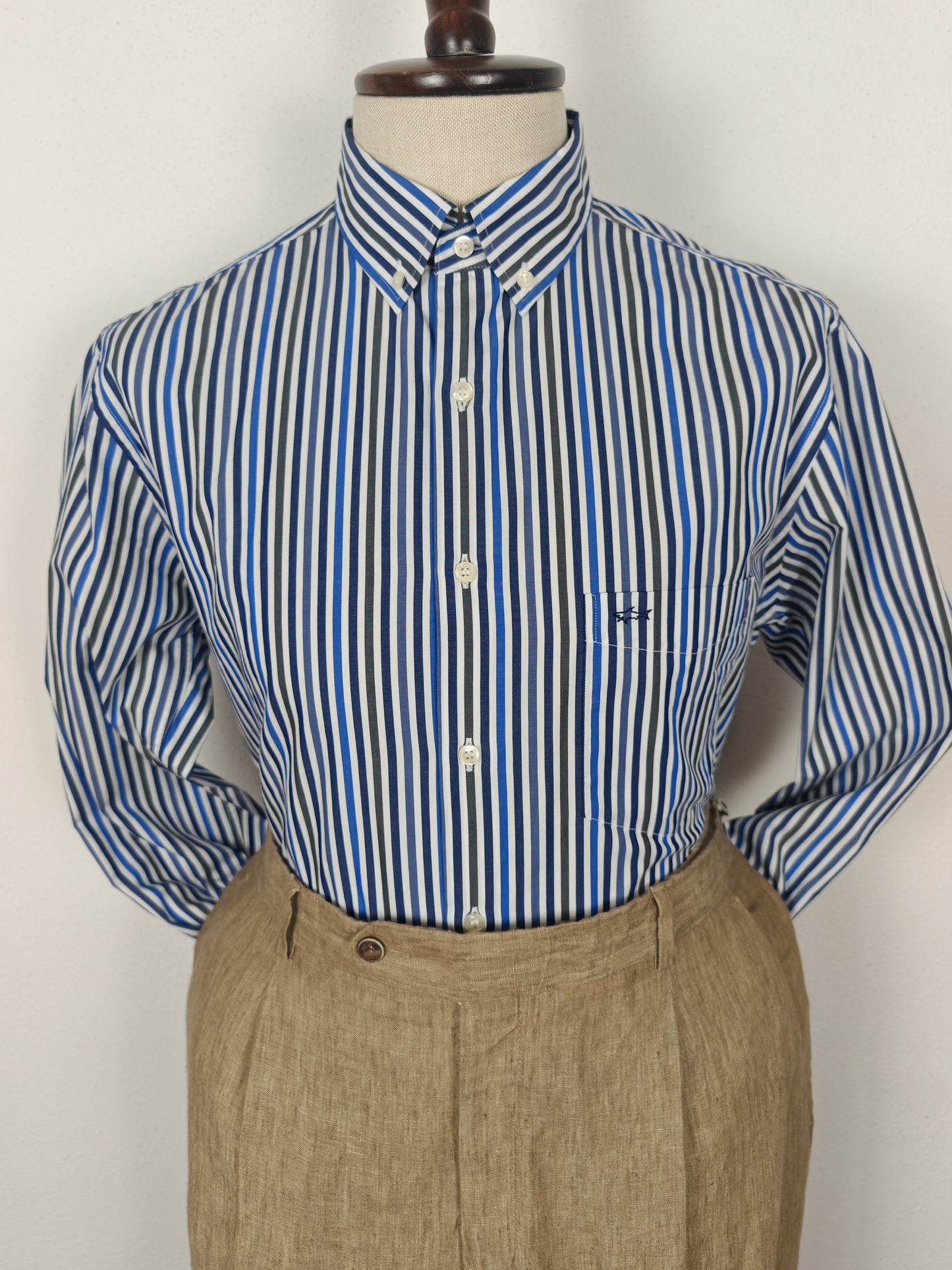 Camicia Paul & Shark a righe blu - collo 42 (L)