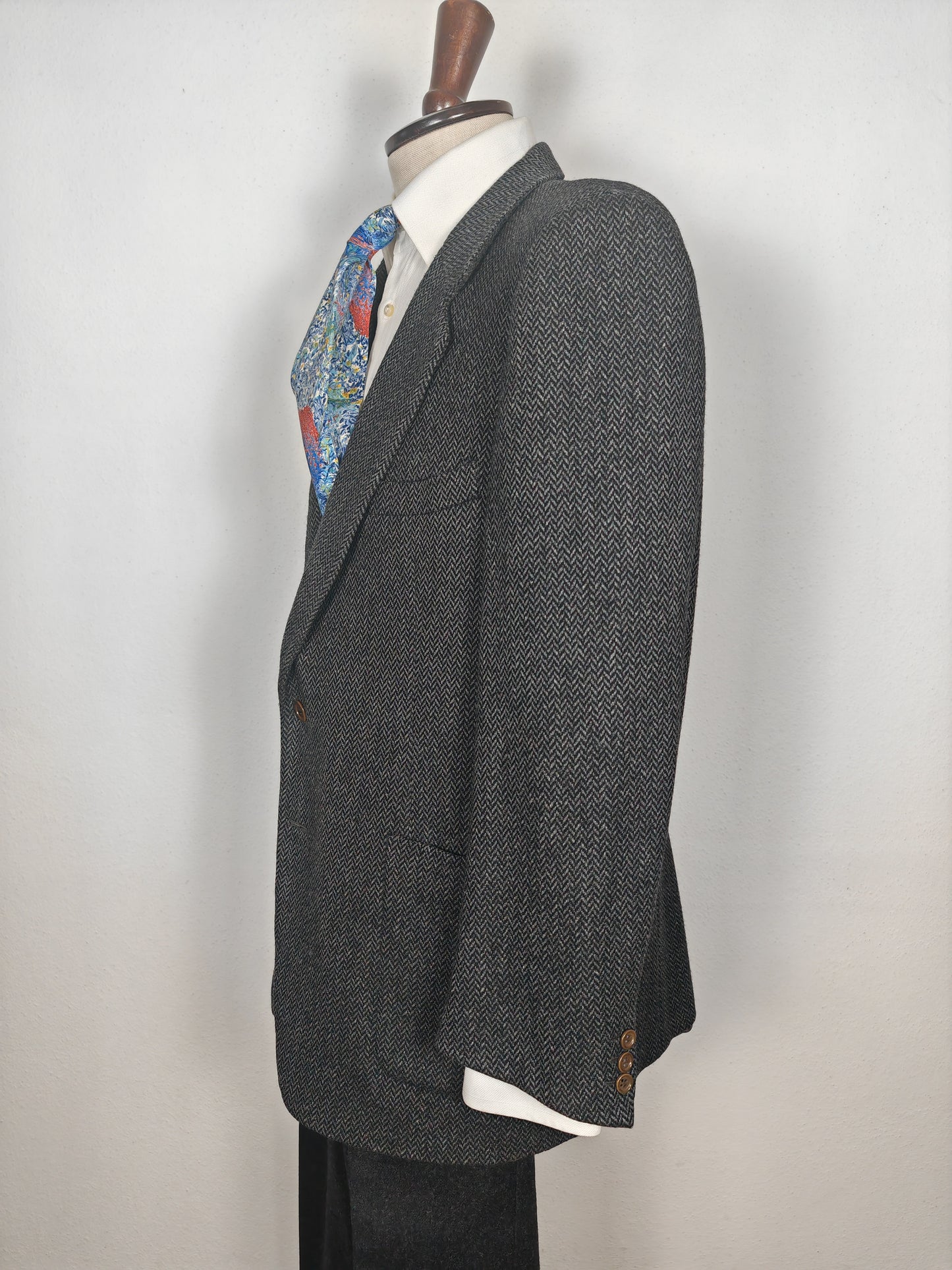 Giacca Burberrys herringbone in lana e cashmere - tg. 54/56