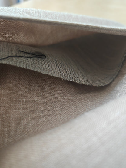 Completo estivo anni '70 in tela misto lino ecru - tg. 48/50