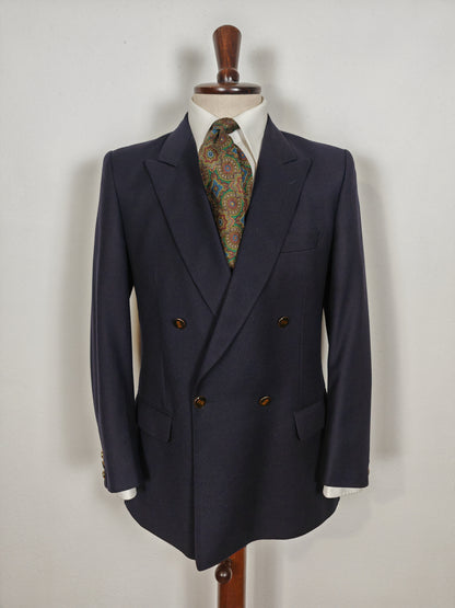 Blazer doppiopetto navy anni '80 - tg. 46 corta