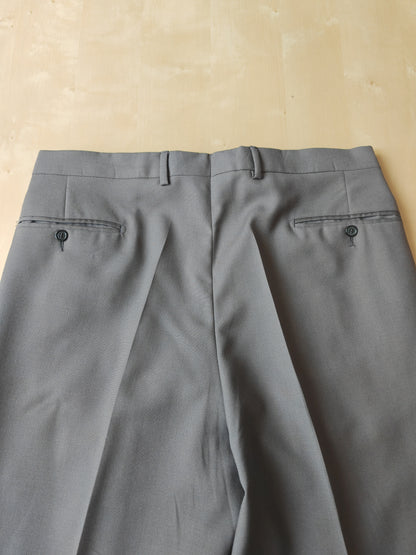 Completo anni '80 in fresco lana verde-grigio - tg. 50/52