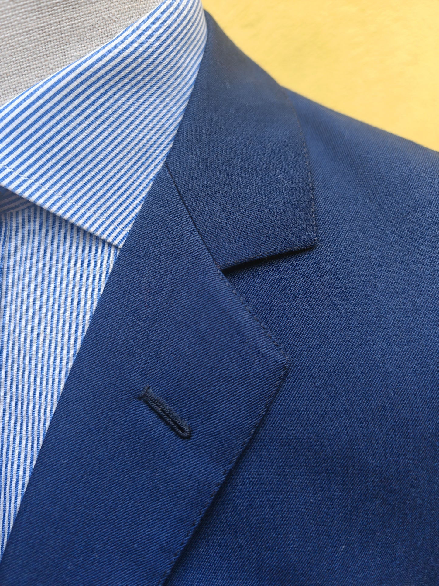 Completo sartoriale anni '60 twill di lana blu - tg. 50