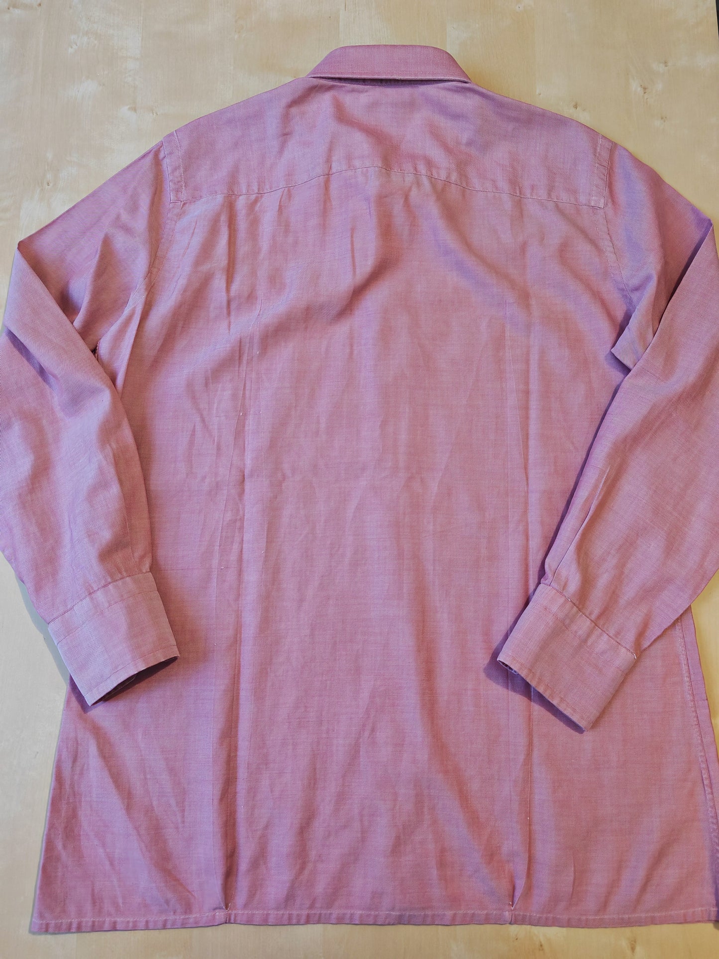 Camicia sartoriale in twill rosso/rosa cangiante - tg. S collo 39/40
