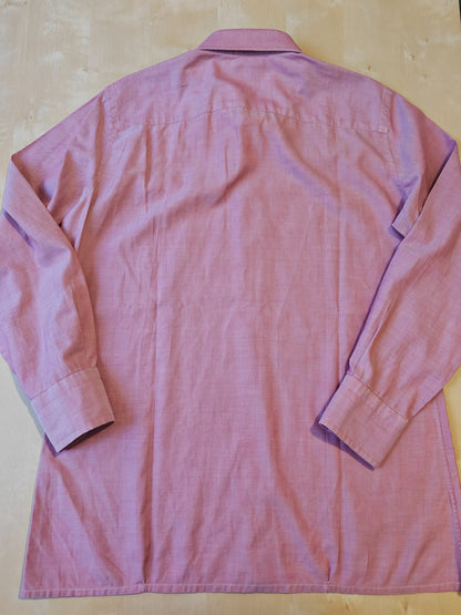 Camicia sartoriale in twill rosso/rosa cangiante - tg. S collo 39/40