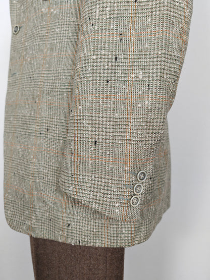 Giacca anni '70 in tweed bottonato tipo donegal - tg. 48/50