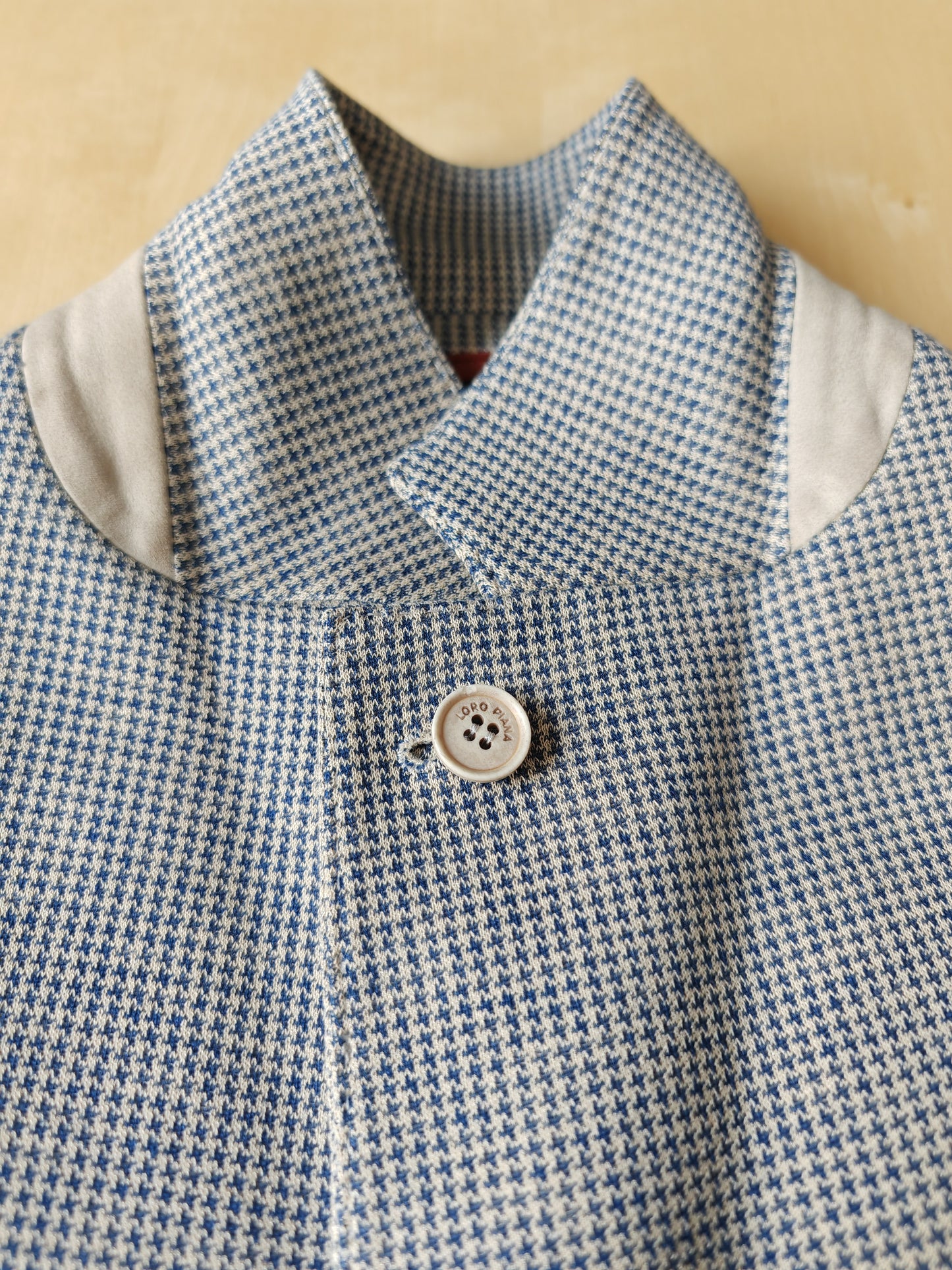 Giacca Loro Piana in jersey cotone e lino pied-de-poule - tg. 50