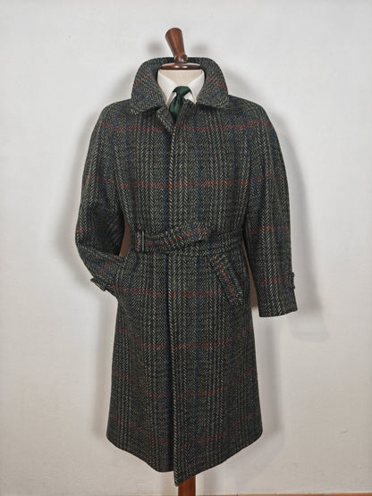 Cappotto raglan anni '80 in tweed scozzese Kynoch - tg. 48-52