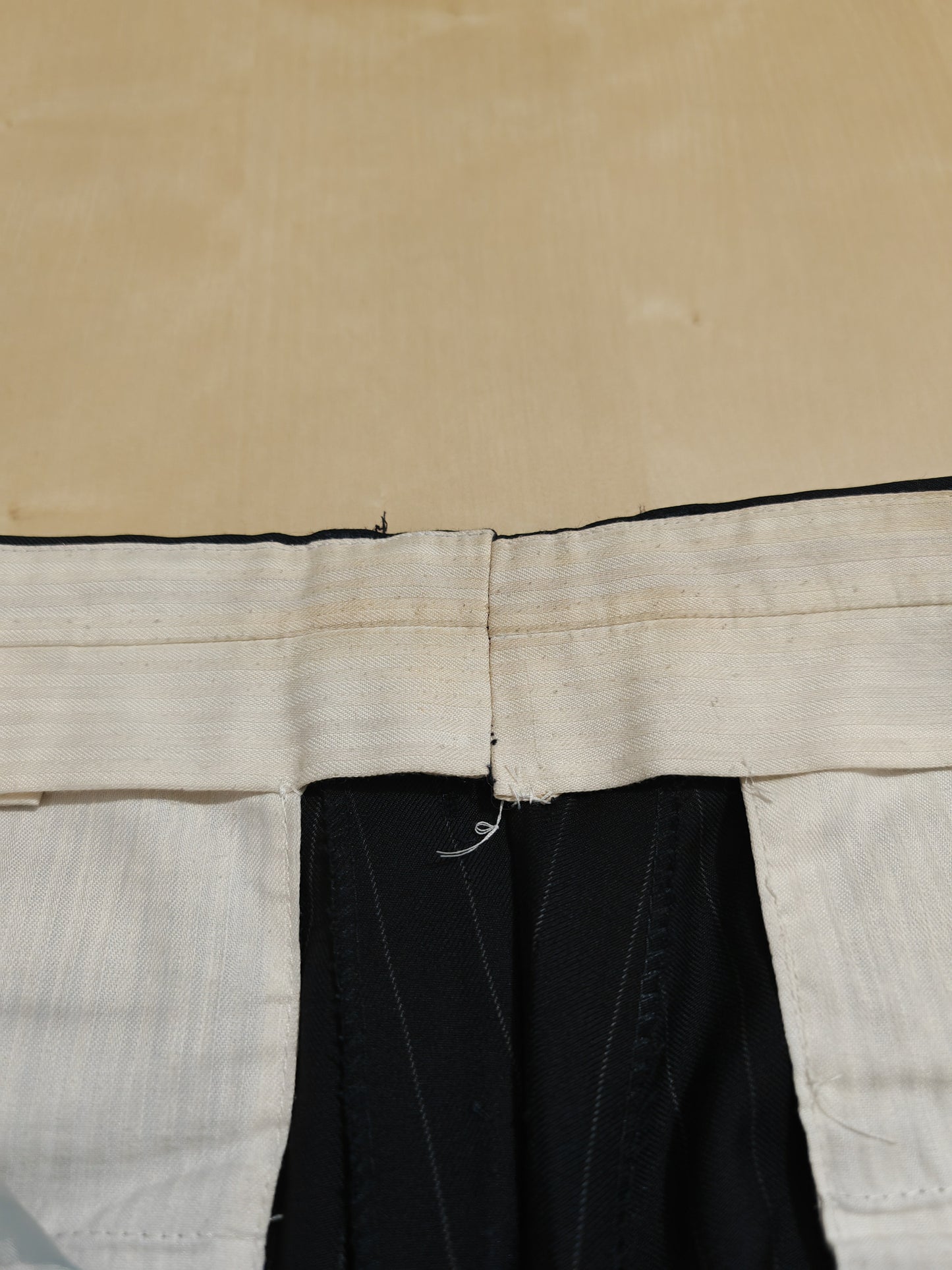 Completo in twill di lana blu gessato - tg. 50/52