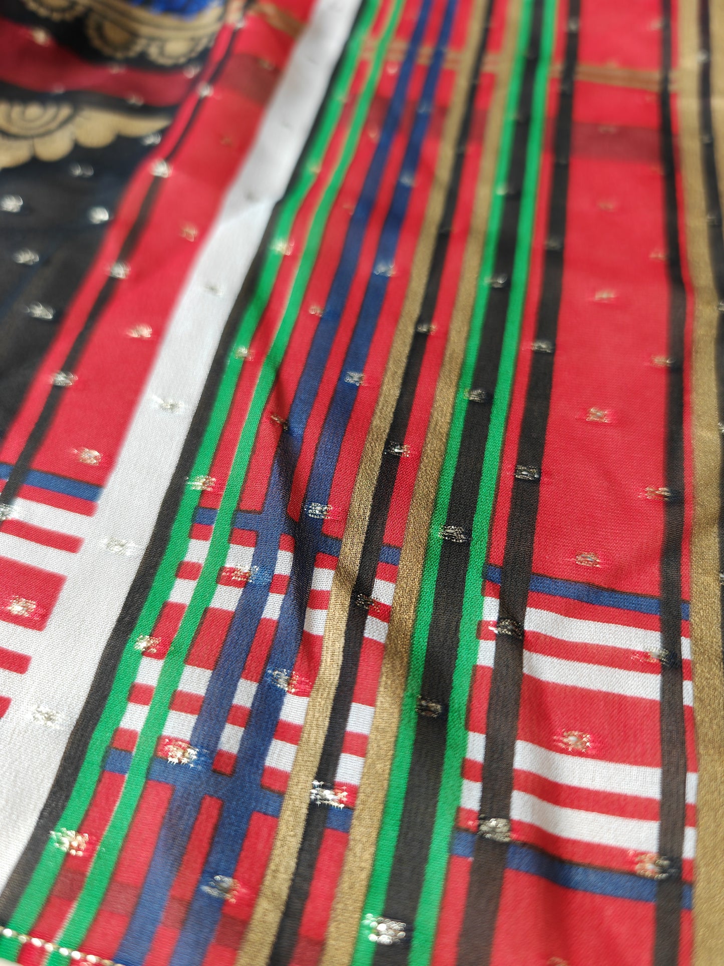 Pareo/pashmina in georgette di seta La Perla Mare anni '80 NOS