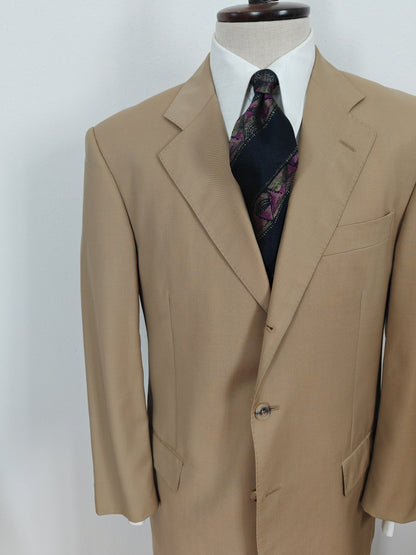 Completo anni '80 in fresco lana beige - tg. 52