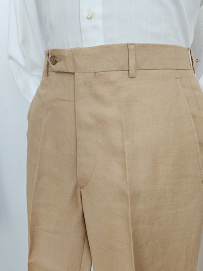 Completo anni '90 in puro lino irlandese beige - tg. 46/48