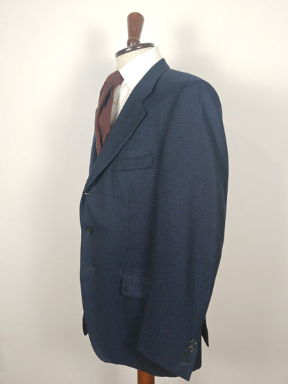 Giacca semi-sartoriale in puro cashmere spigato, tessuto Ermenegildo Zegna - tg. 56