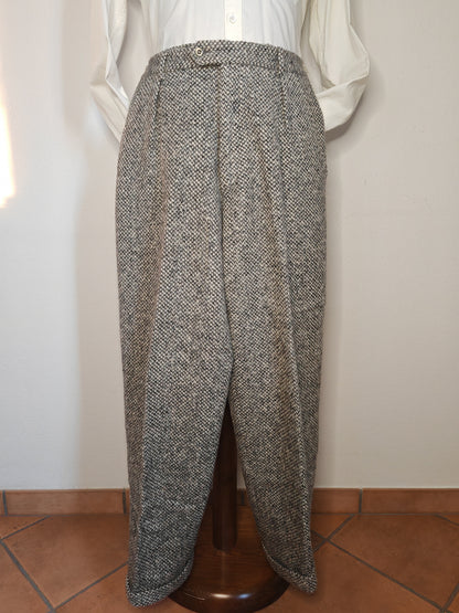 Pantaloni sartoriali in lana bouclé sale pepe - tg. 48/50