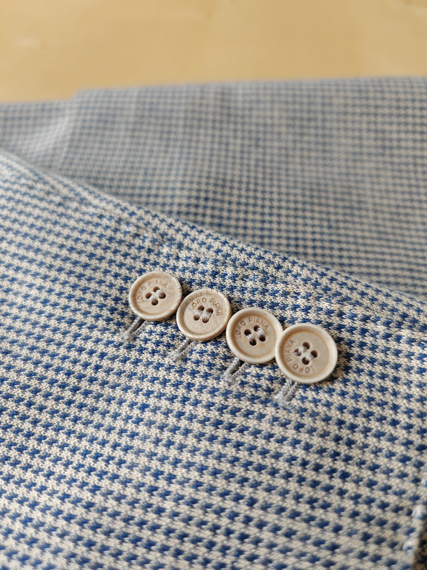 Giacca Loro Piana in jersey cotone e lino pied-de-poule - tg. 50