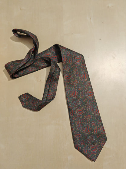 Cravatta paisley nuova fondo di magazzino anni '90