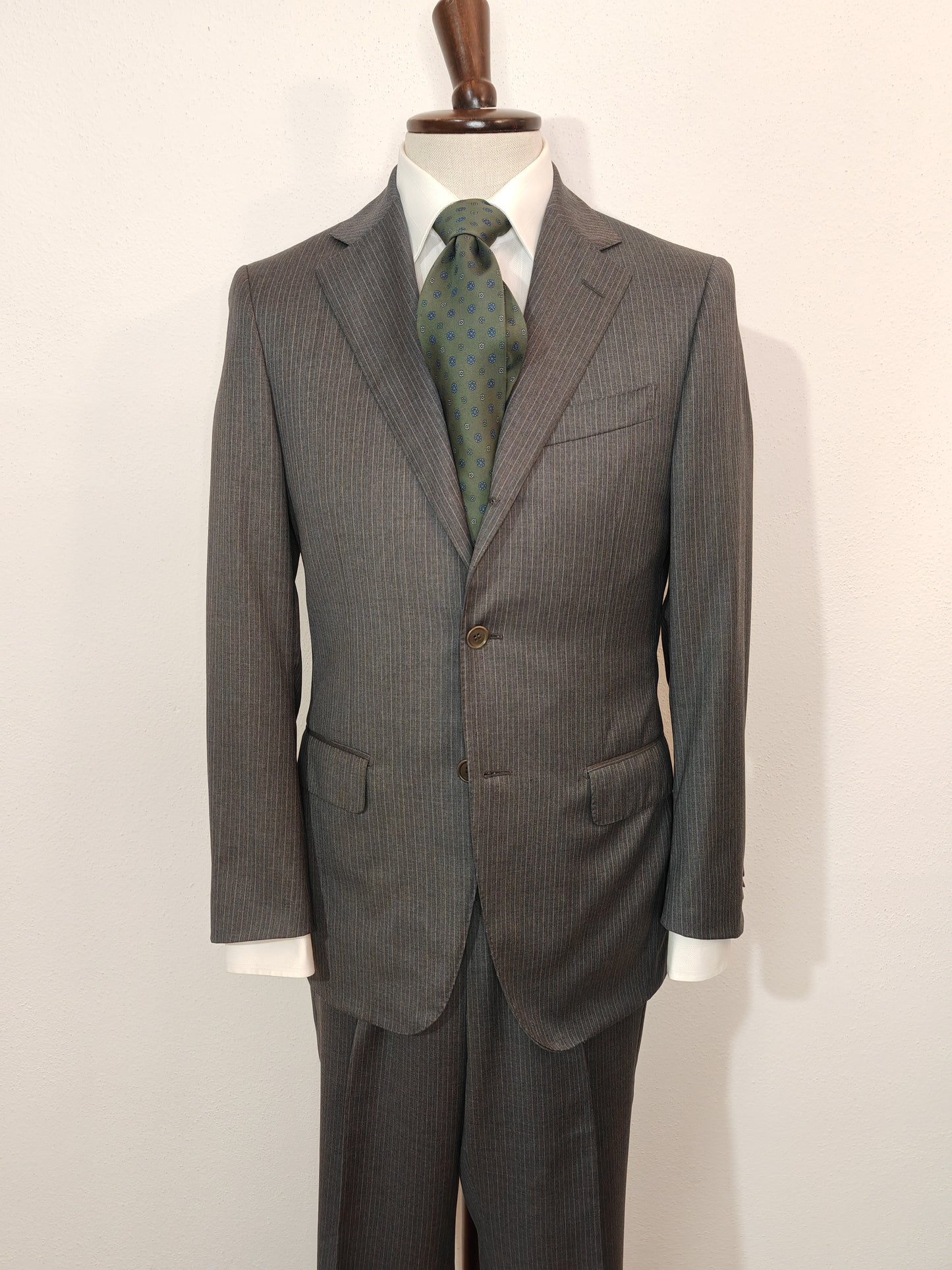 Completo Boggi tessuto Loro Piana super 120S, grigio gessato - tg. 46