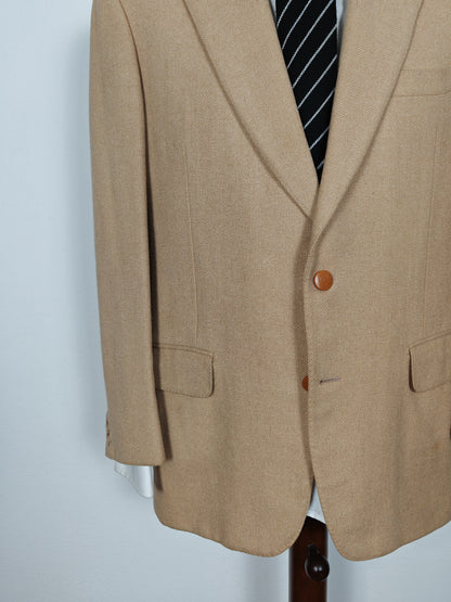 Giacca spigata in puro cammello - tg. 50