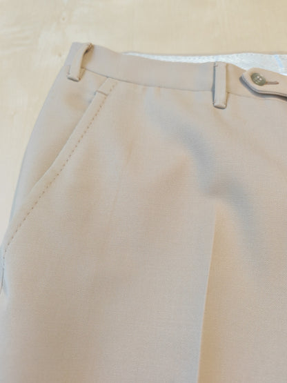 Completo anni '70 in twill di lana beige - tg. 50/52