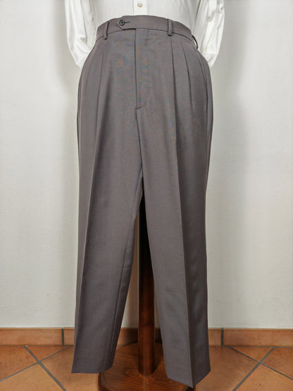 Completo anni '80 in fresco lana verde-grigio - tg. 50/52