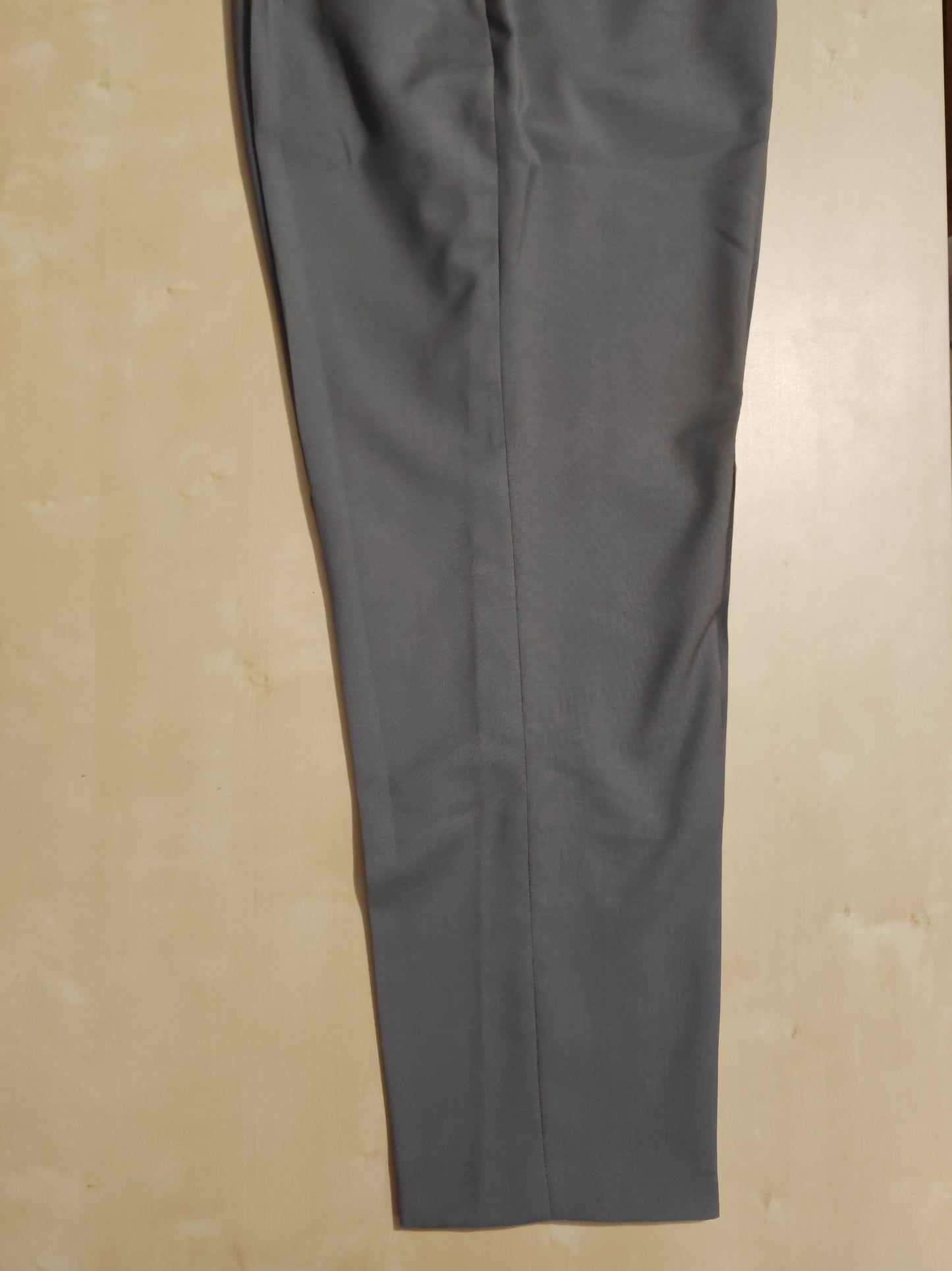 Pantalone anni '80 grigio medio in lana pettinata - tg. 54