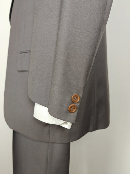 Completo anni '80 in fresco lana verde-grigio - tg. 50/52