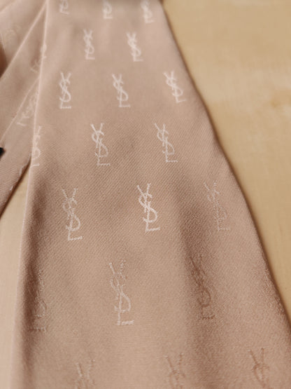 Yves Saint Laurent 1970s logoed tie