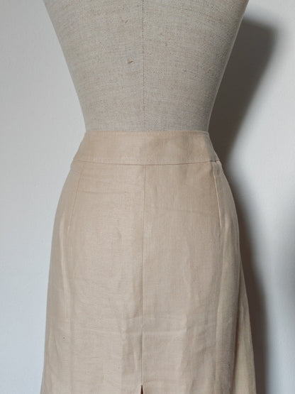 Max Mara linen unlined skirt - size 42 ITA