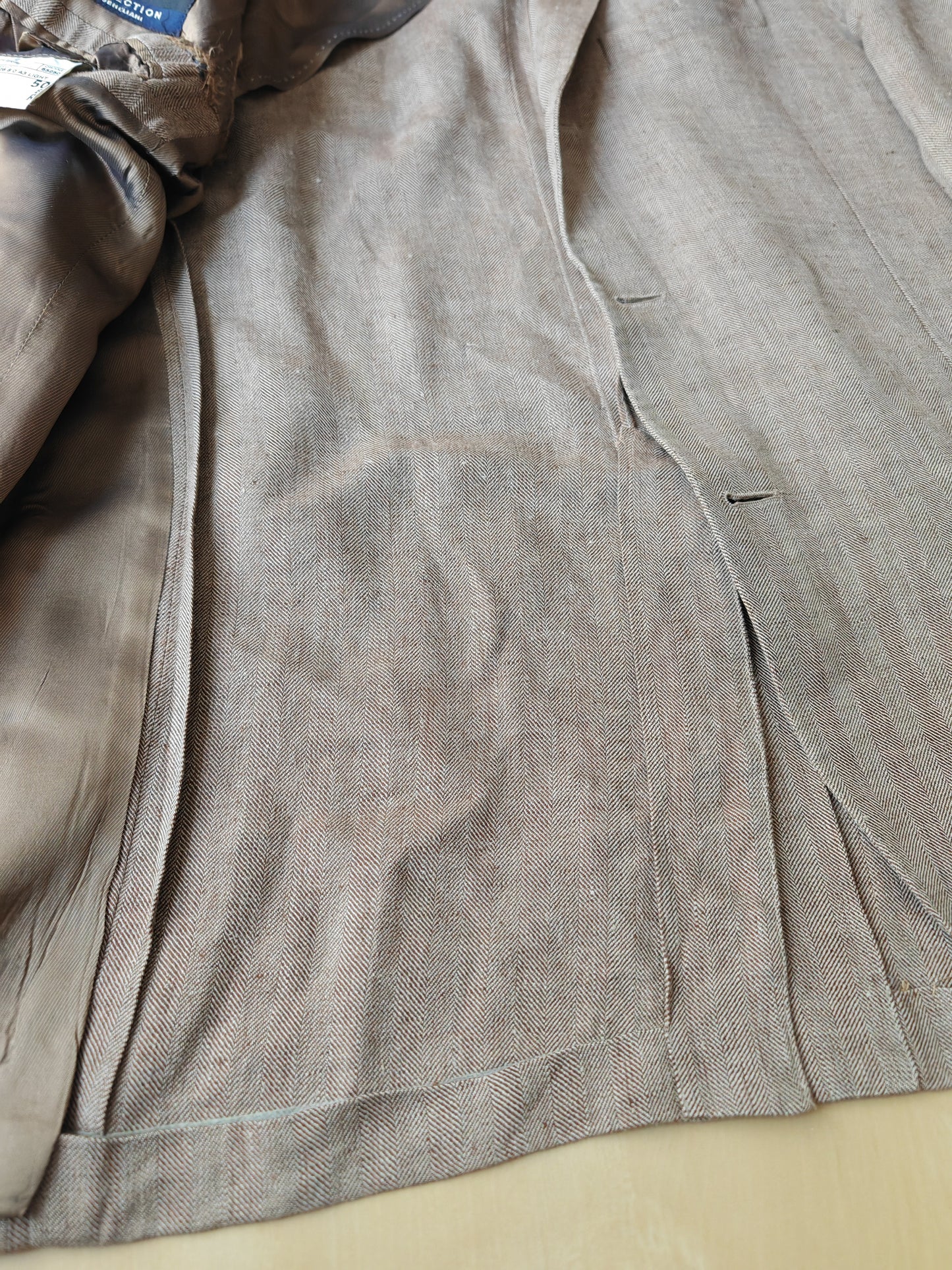 Giacca Corneliani 100% lino herringbone - tg. 50