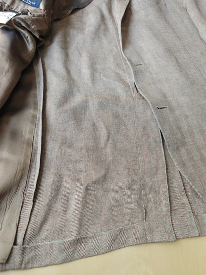 Giacca Corneliani 100% lino herringbone - tg. 50