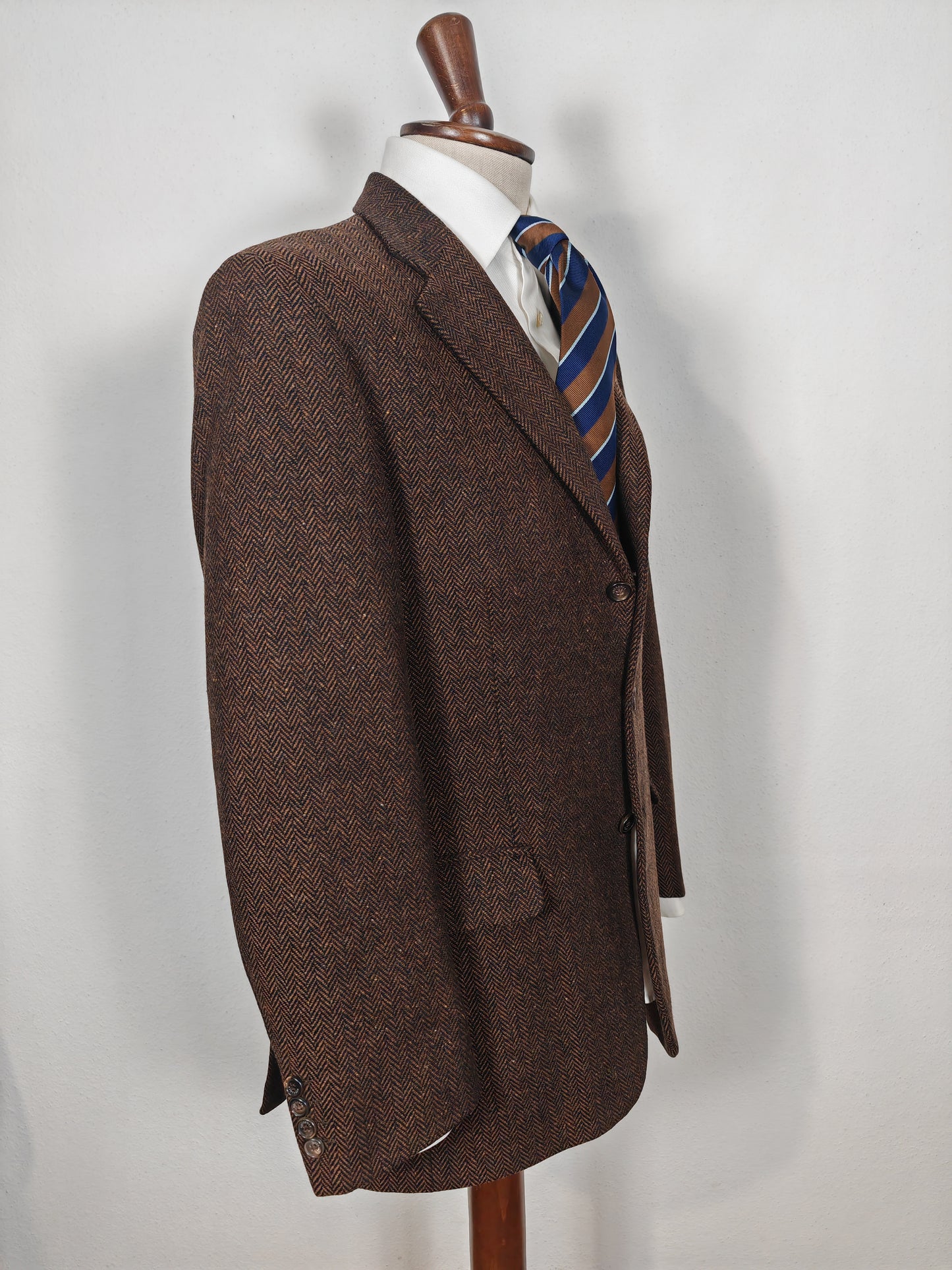 Giacca anni '90 Moessmer in tweed morbido spinato - tg. 52