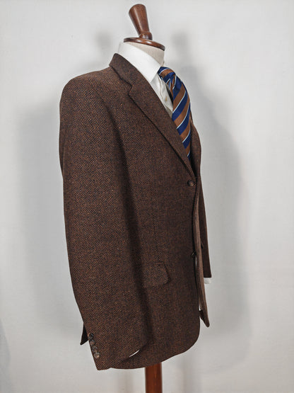 Giacca anni '90 Moessmer in tweed morbido spinato - tg. 52