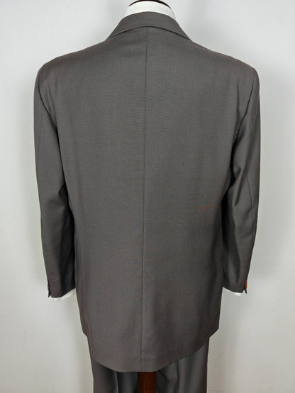 Completo anni '80 in fresco lana verde-grigio - tg. 50/52