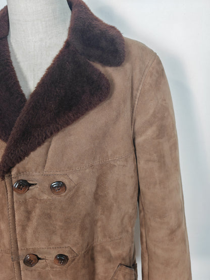 Montone shearling anni '70 marrone - L/XL