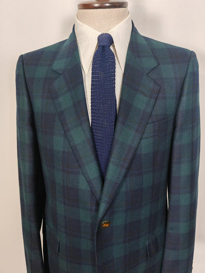 Blazer tartan tipo Black Watch, bottoni con stemma  - tg. 46