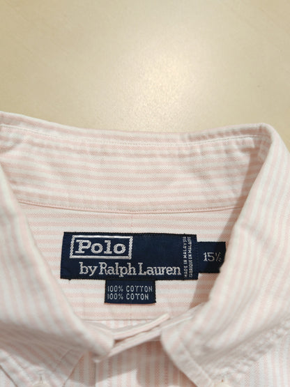 Camicia Ralph Lauren Oxford righe rosa - 15 1/2 (M/L)