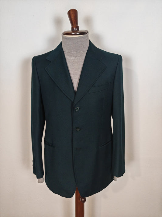 Giacca anni '70 in twill verde bottiglia - tg. 46/48