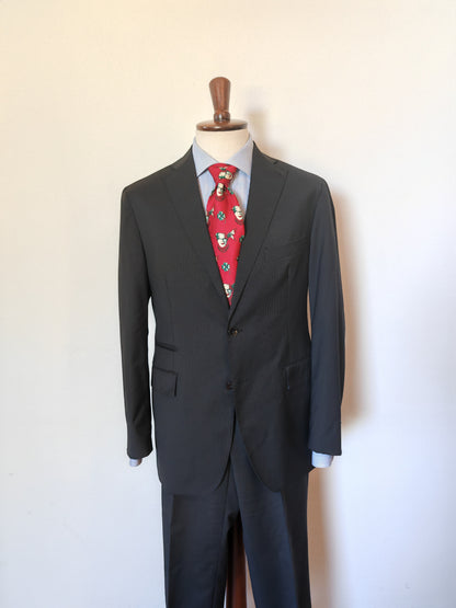 Tagliatore cool wool suit with micro-pinstripe - size 52