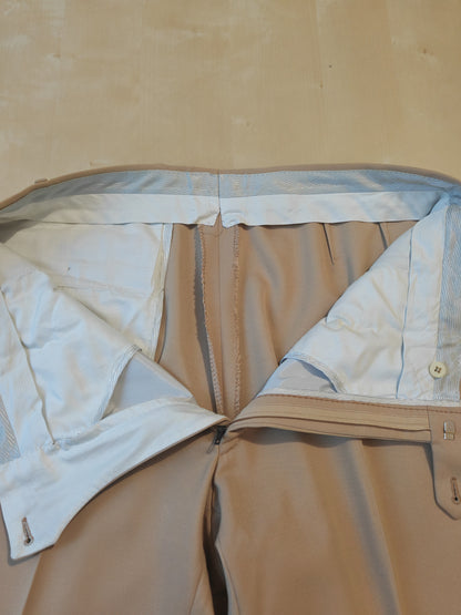 Completo anni '70 in twill di lana beige - tg. 50/52