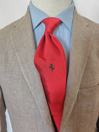 Cravatta Ferrari cavallino rampante e firma