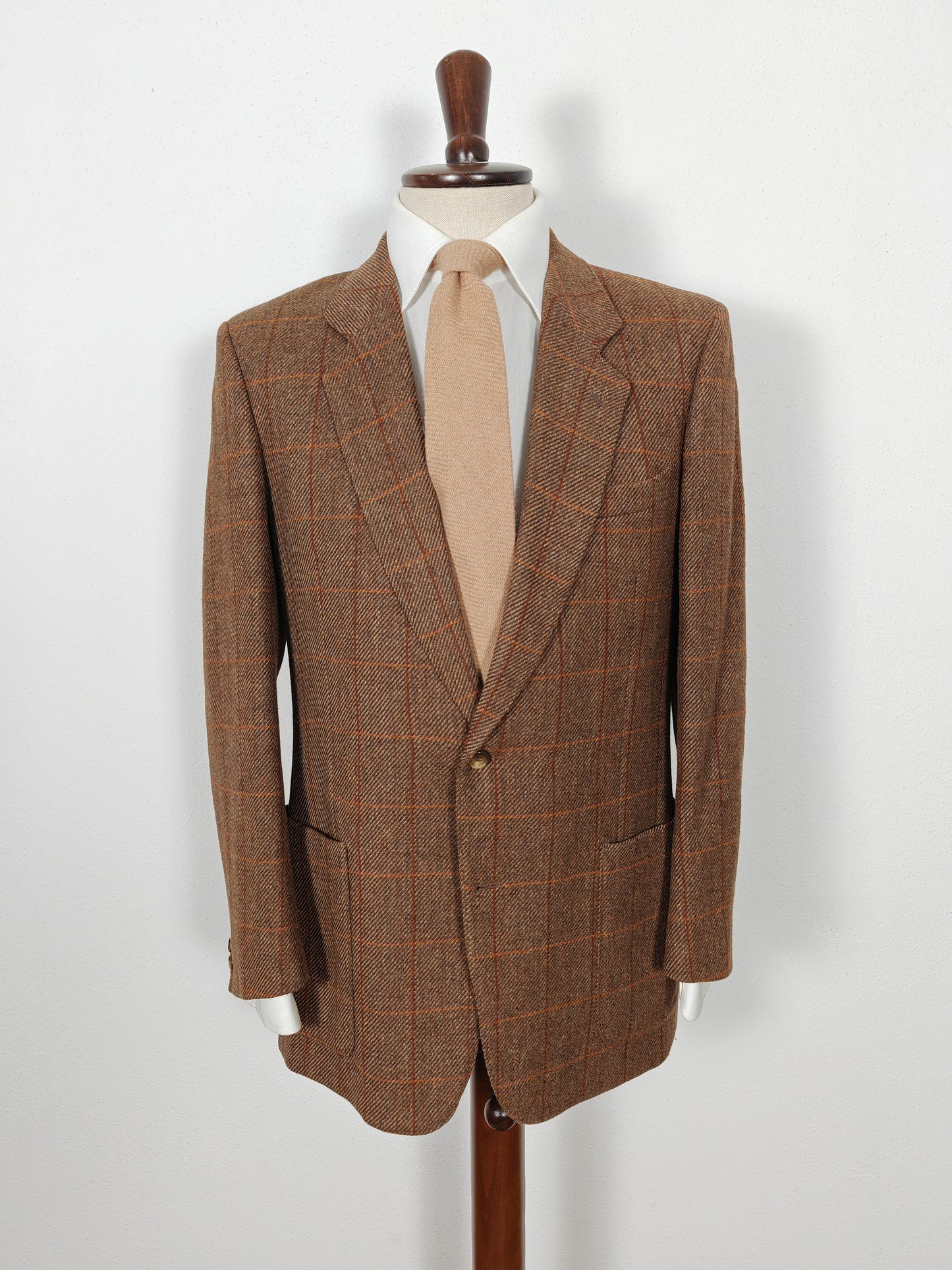 Giacca anni '80 in tweed finestrato - tg. 48/50