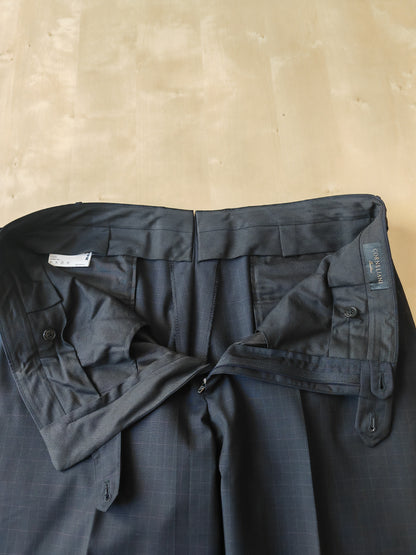 Completo Corneliani estivo in fresco lana blu a quadri - tg. 54