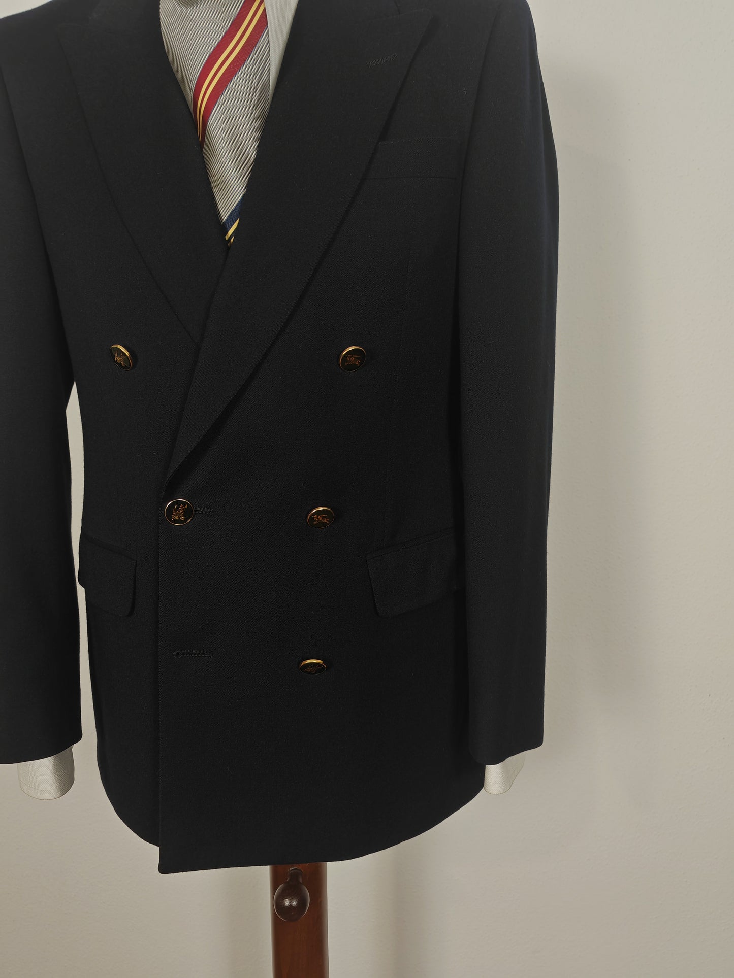 Blazer doppiopetto Burberrys anni '80 in stile navy - tg. 46