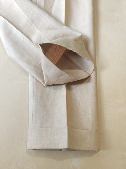 Completo anni '90 in puro lino irlandese beige - tg. 46/48